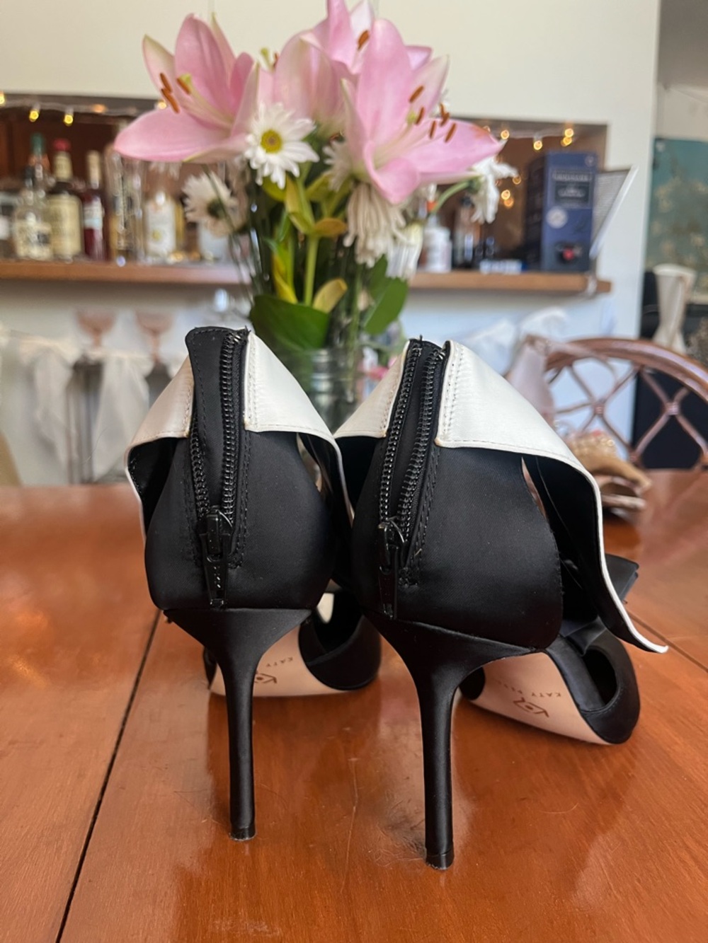 Katy Perry Collections The Adella Black and White Tuxedo T-Strap Pointed Pump - Picture 2 of 4